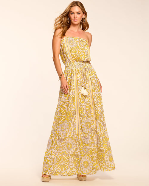 Nadine Cotton Strapless Coverup Maxi Dress