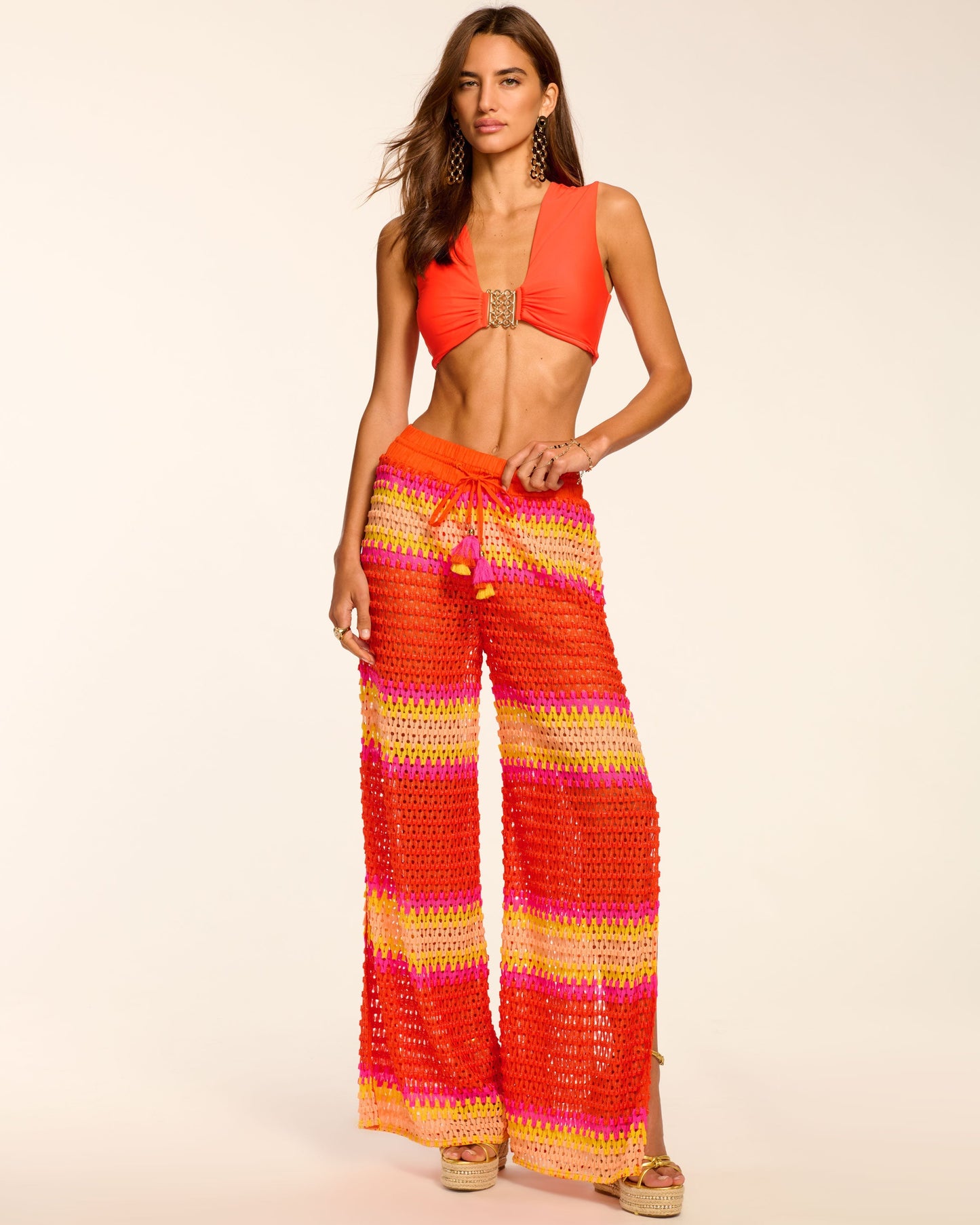 Larsa Crochet Wide Leg Coverup Pant