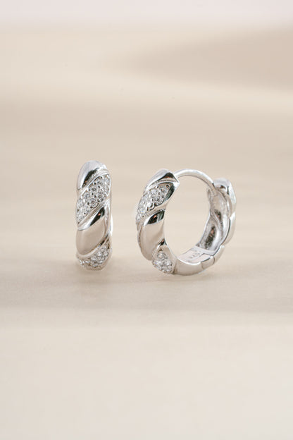 Studded Croissant Hoops