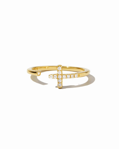 Cross Open Cuff Ring
