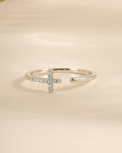 Cross Open Cuff Ring
