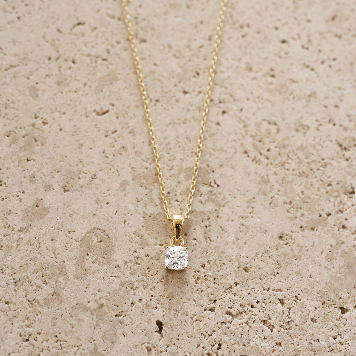 Cushion Diamond Necklace