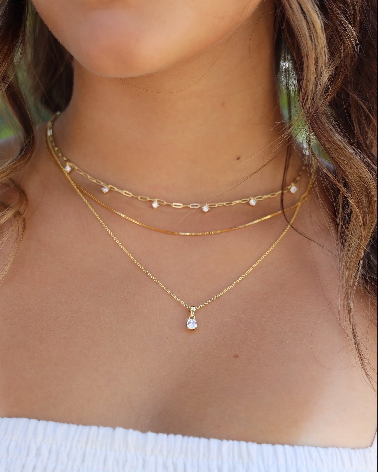 Cushion Diamond Necklace