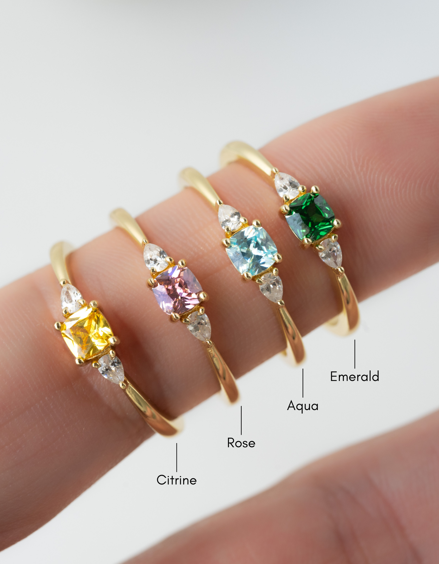 Emerald Cushion Ring