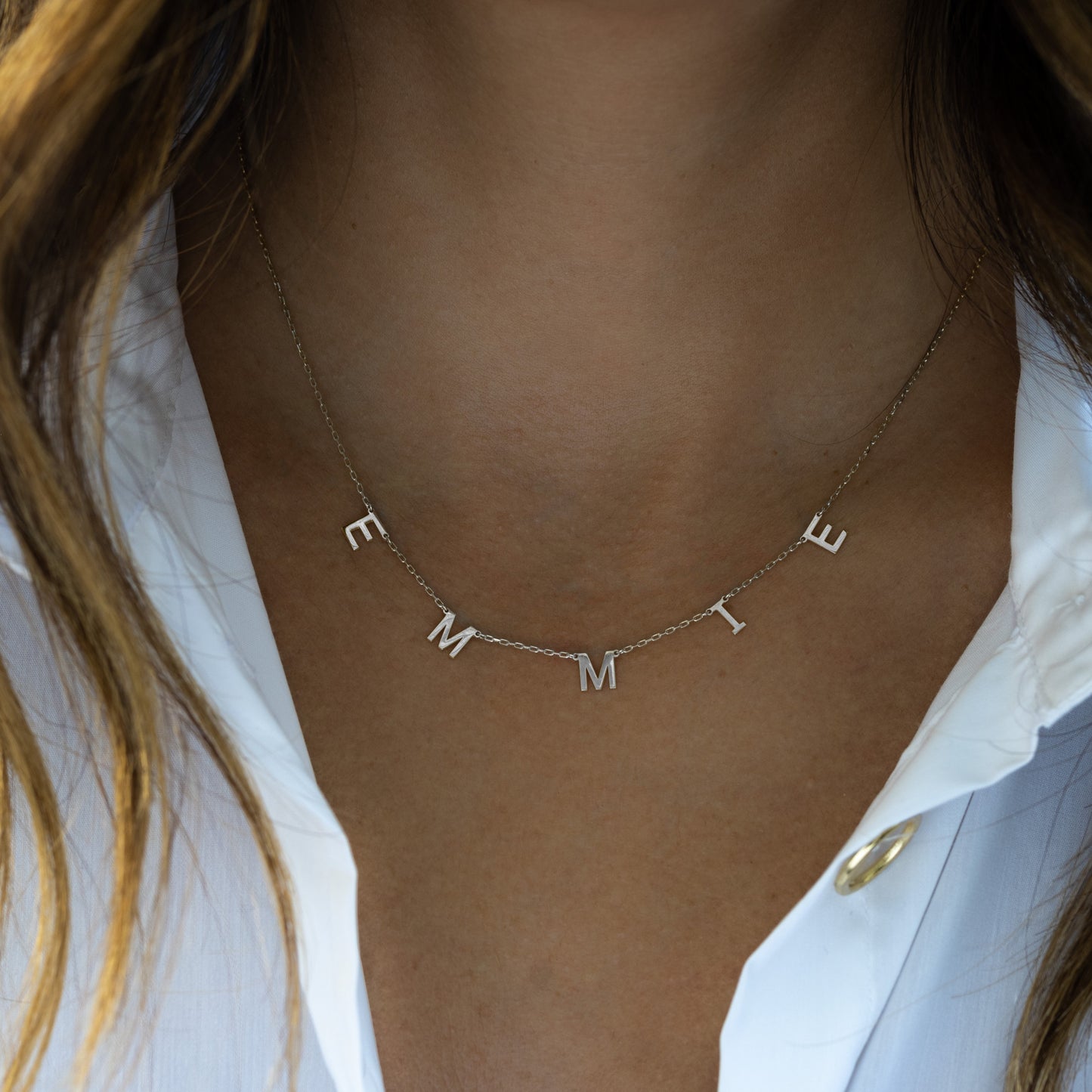 Custom Letter Name Necklace