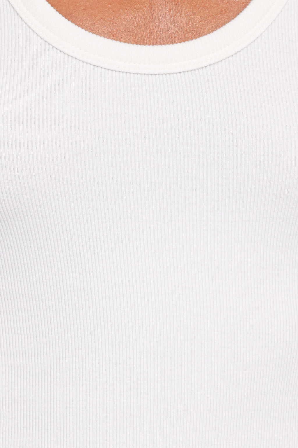 Miles Racerback Rib Knit Tank Top - White