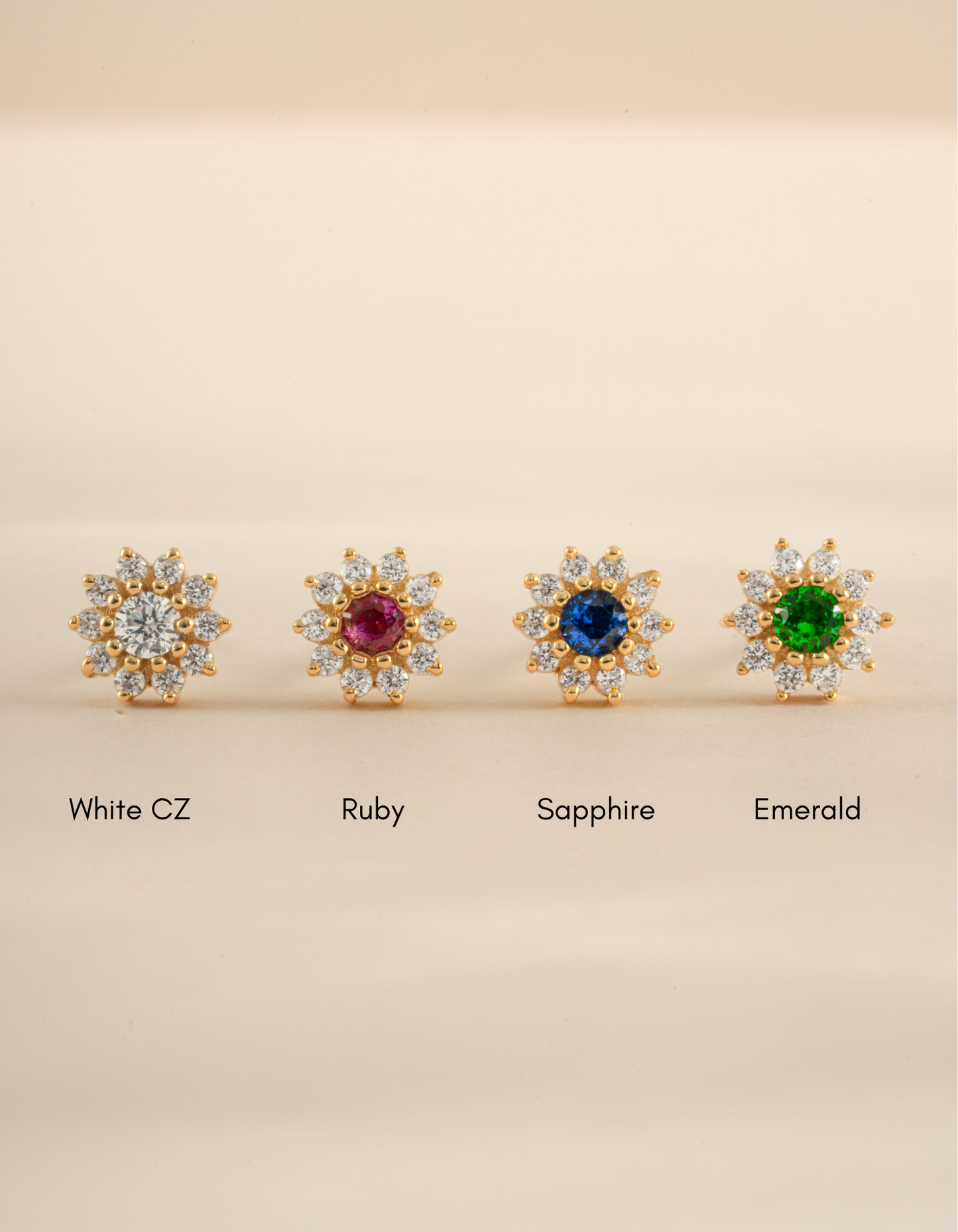 CZ Dainty Flower Studs