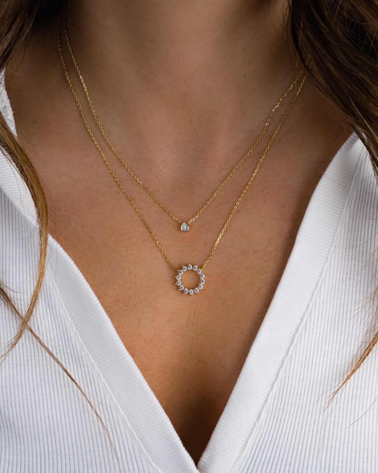 Tear Drop Pendant Necklace