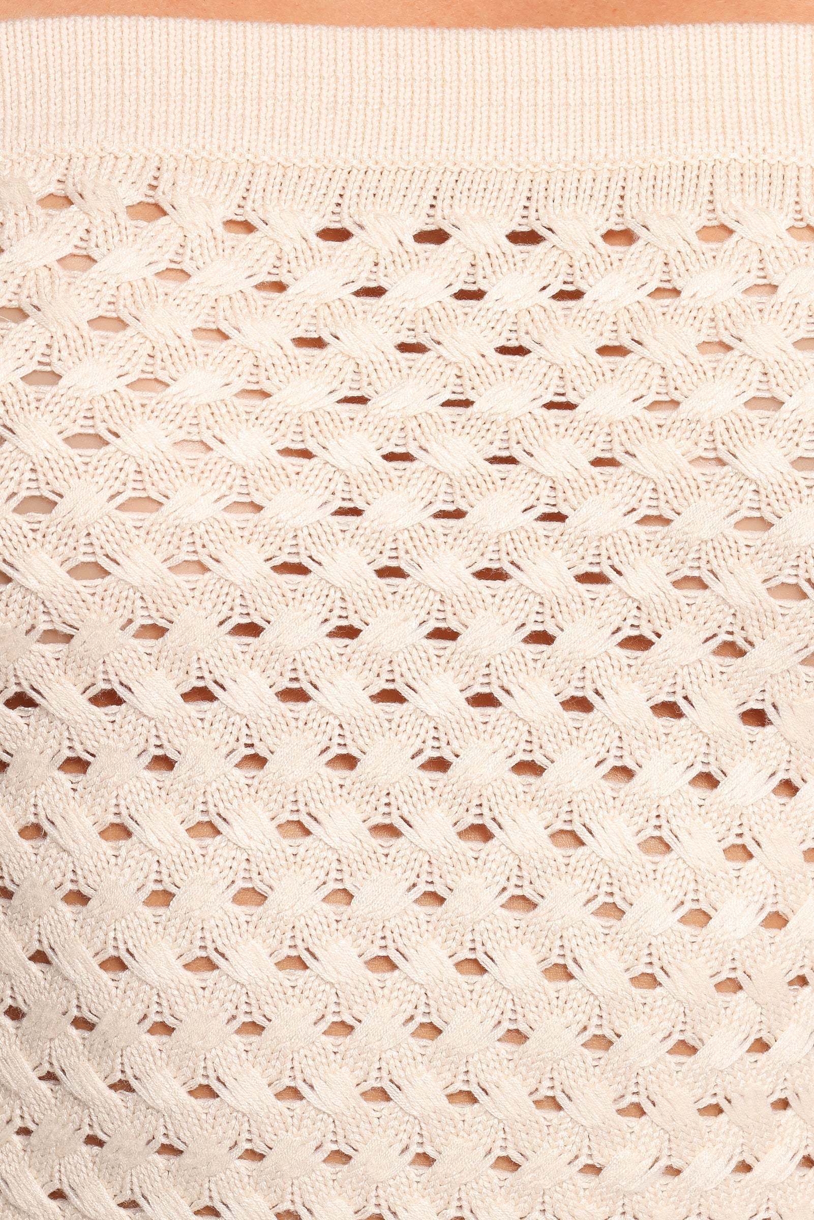 Fonte Strapless Knit Top - Cream