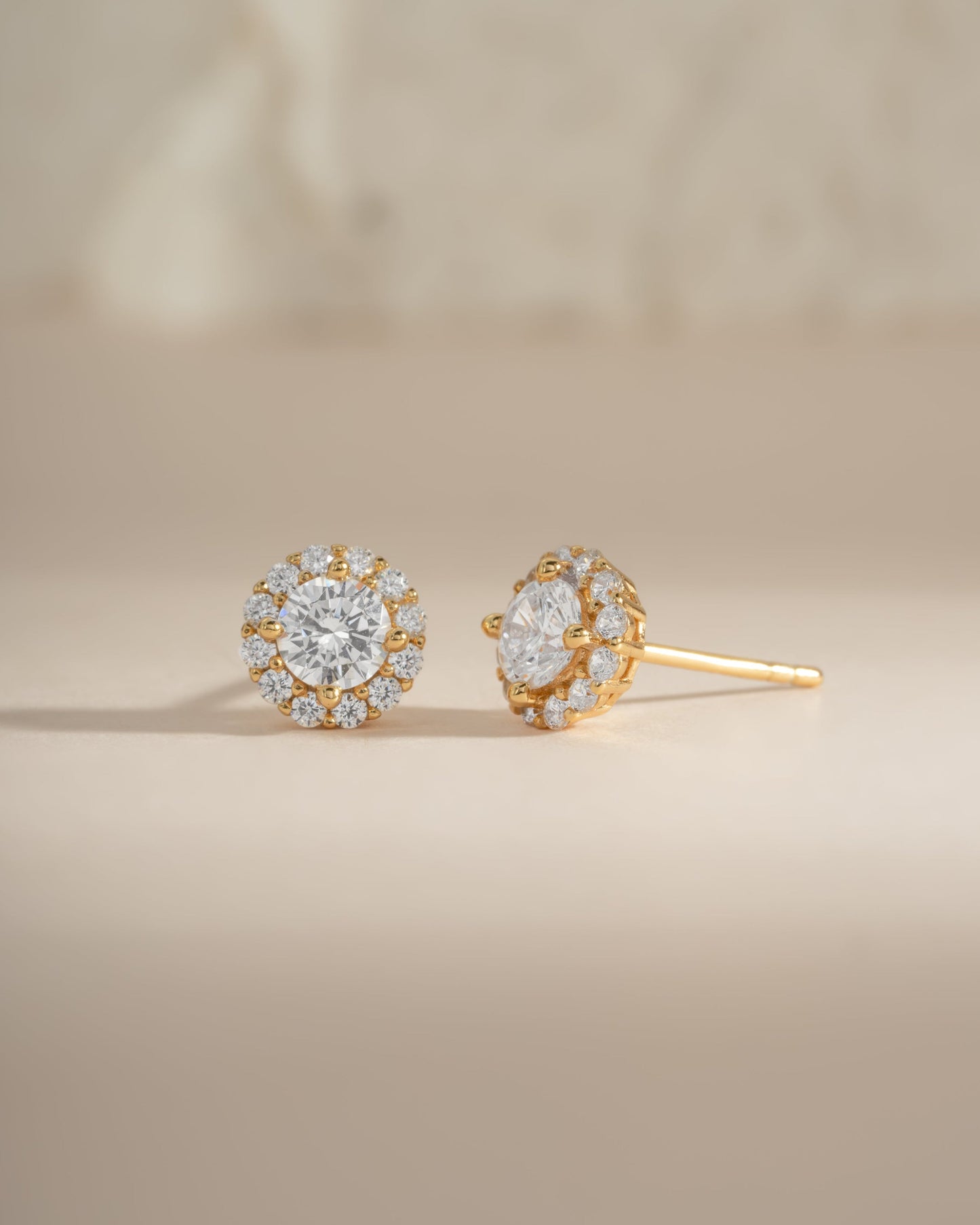 Diamond Halo Studs