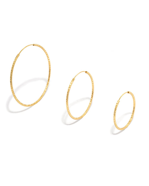 32mm Diamond Cut Hoops