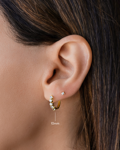 10mm Stacy Hoop Earrings