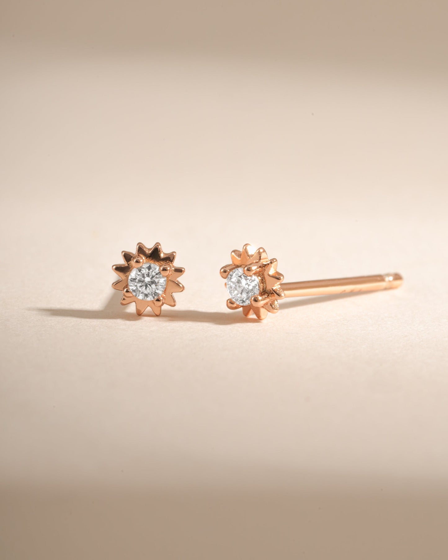 CZ Tiny Sunburst Studs