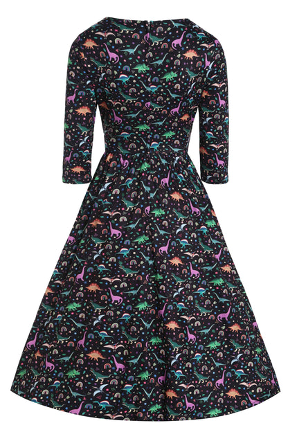 Billie Dinosaur & Rainbow Long Sleeved Dress