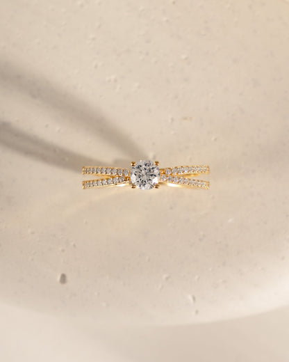 Double Shank Diamond Ring