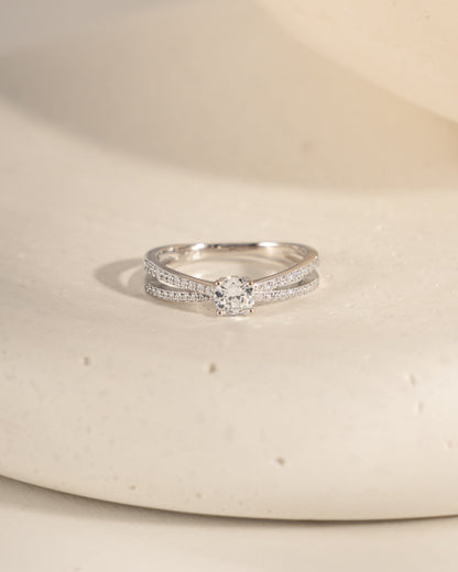Double Shank Diamond Ring