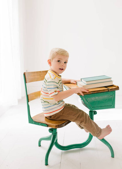 Alex Tee in Primary Stripe