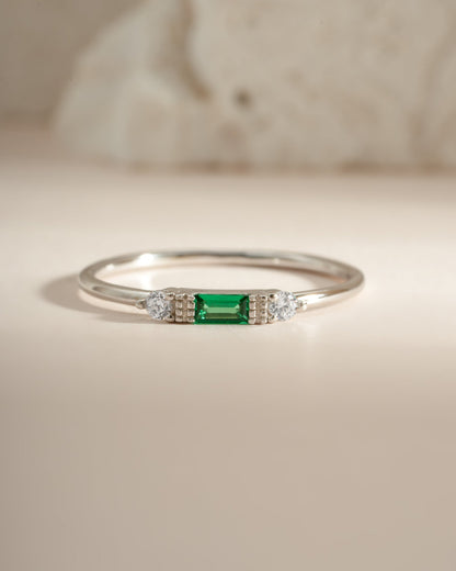 Emerald Baguette Ring