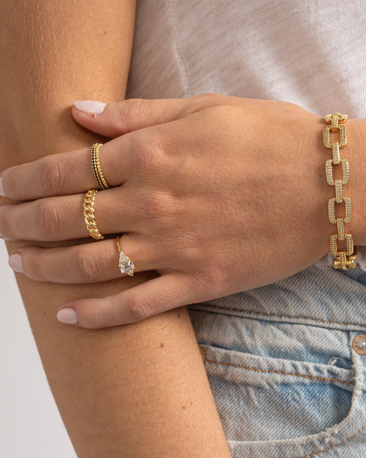 Emerald Cut Stacking Ring