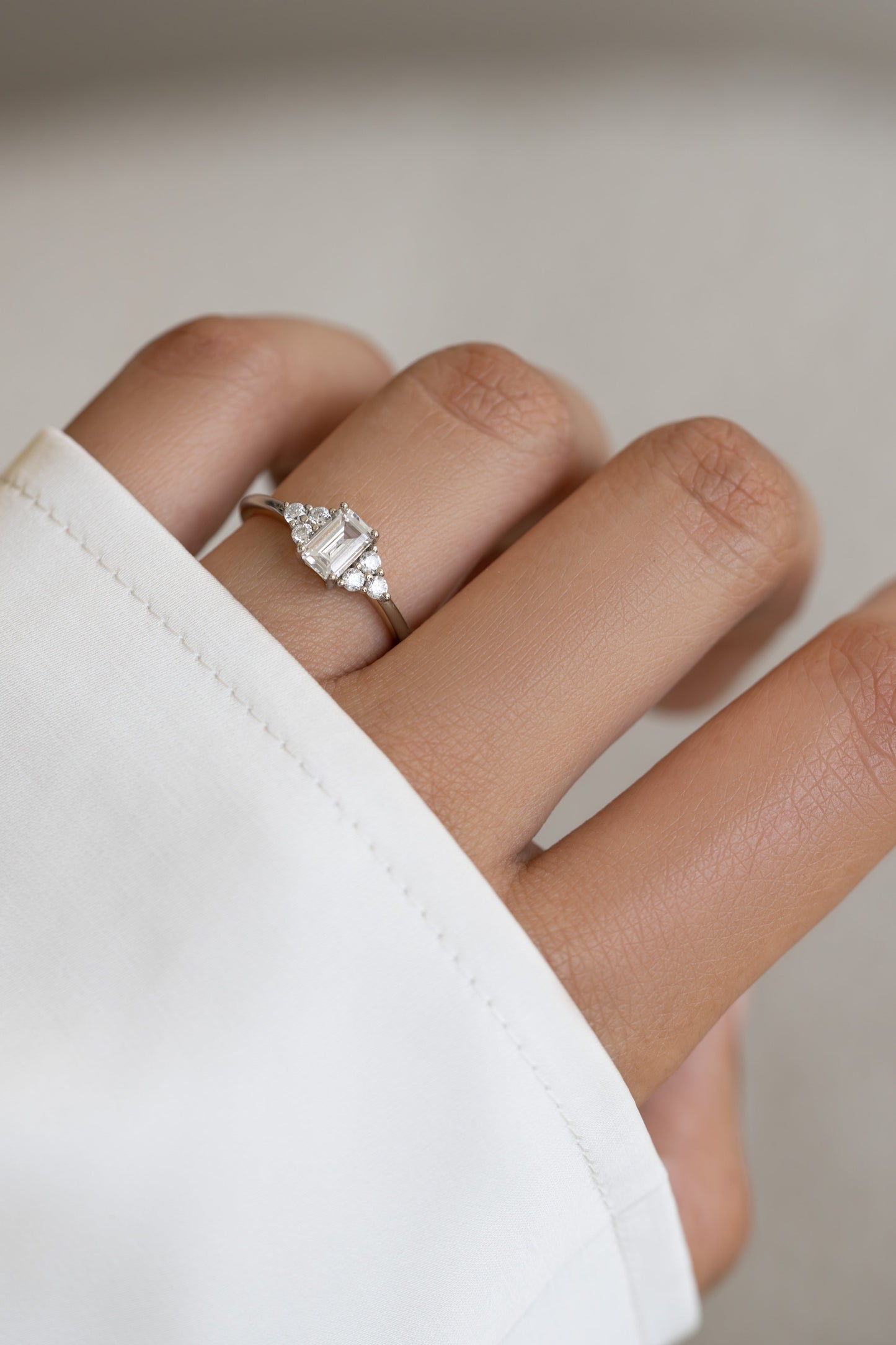 Emerald Cut Stacking Ring