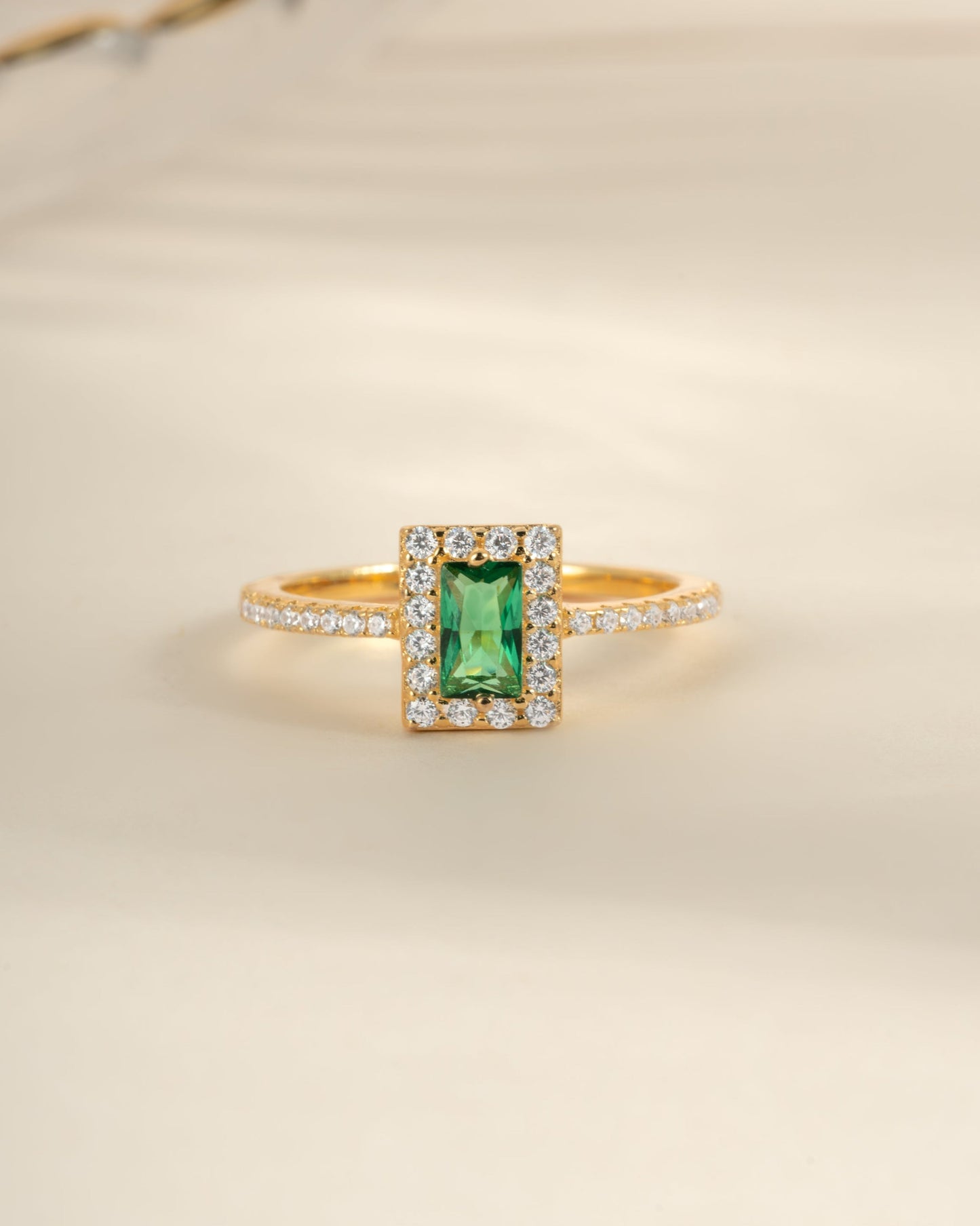 Emerald CZ Ring