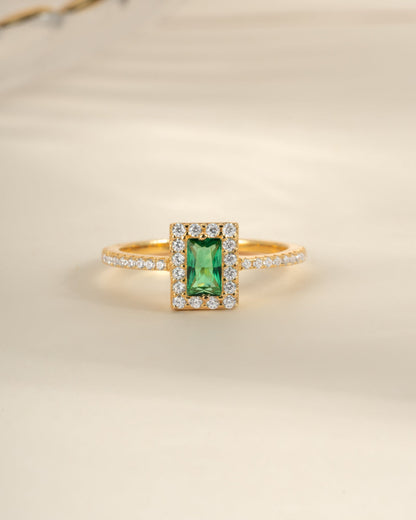 Emerald CZ Ring