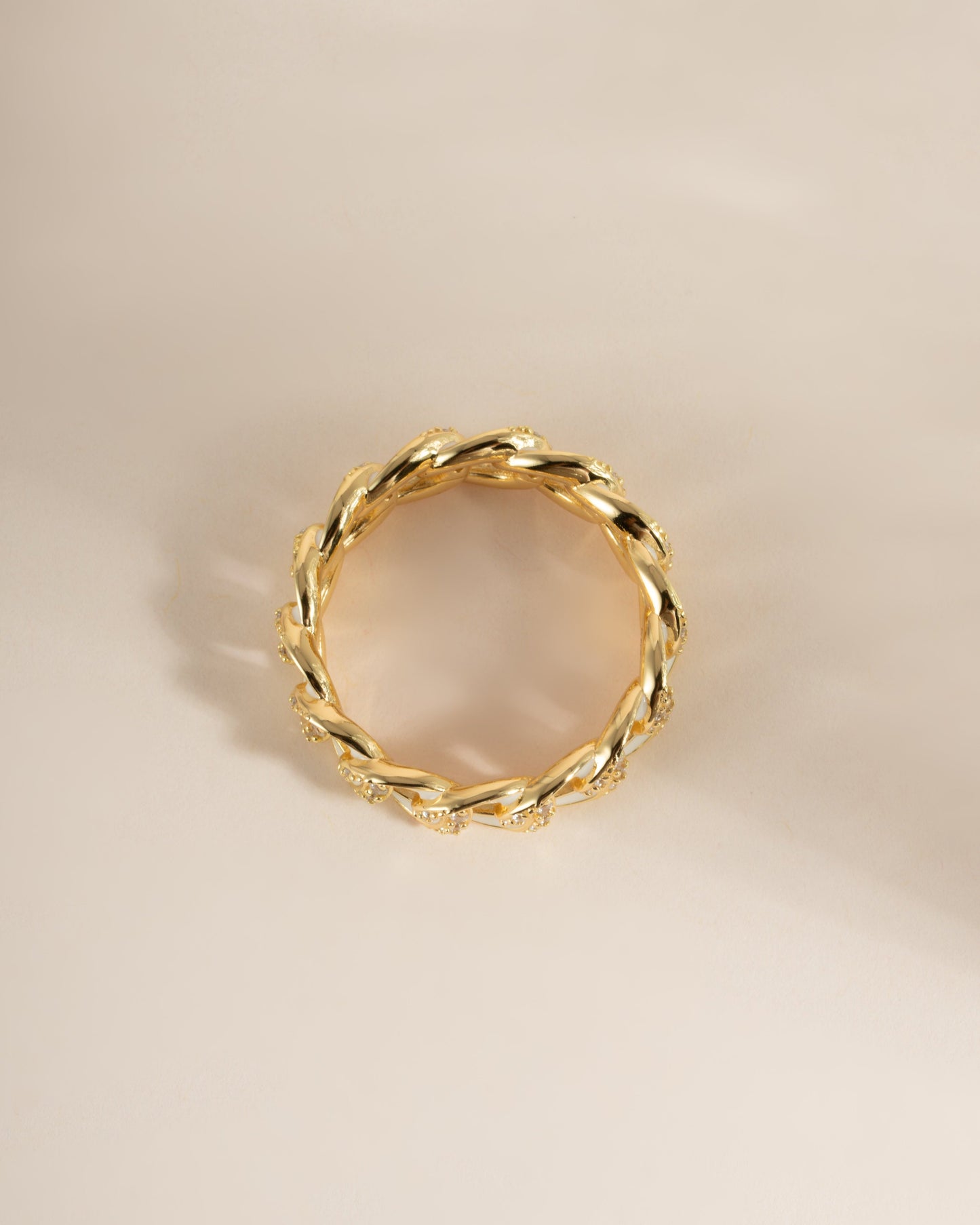 White Enamel Chain Ring