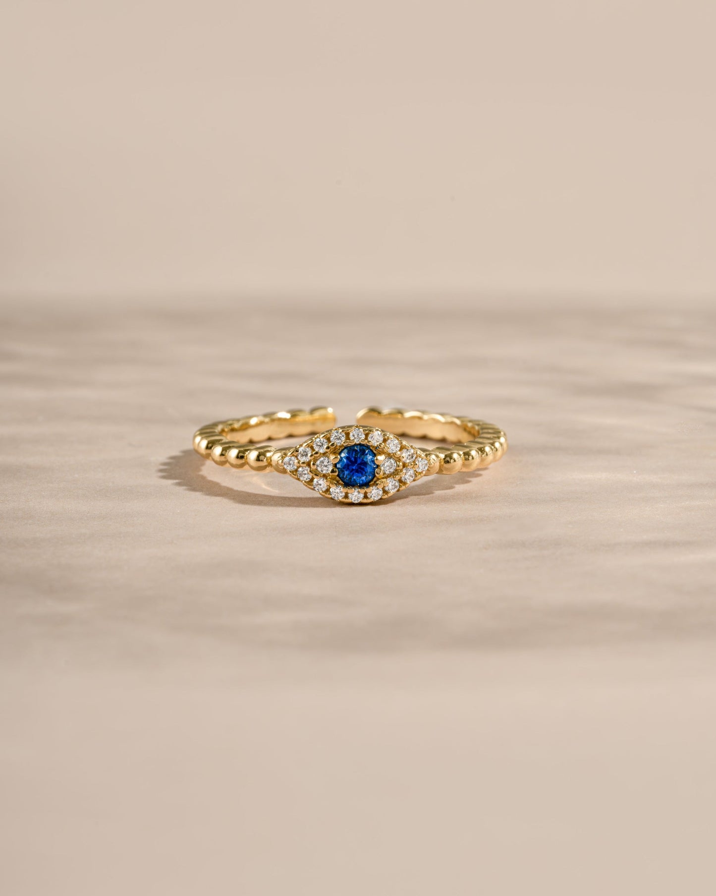 Adjustable Evil Eye Ring