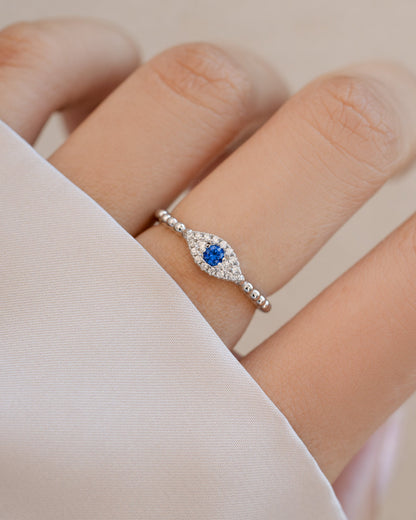 Adjustable Evil Eye Ring