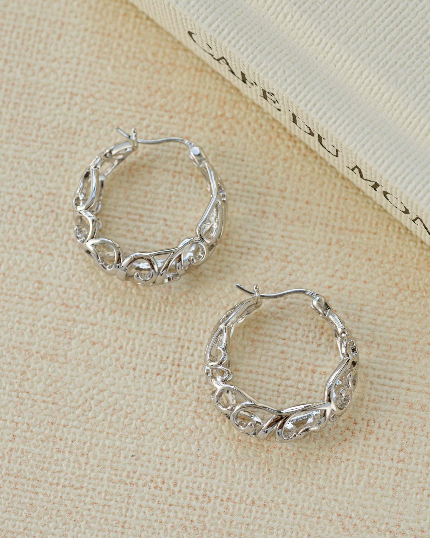 Filigree Tapered Hoops