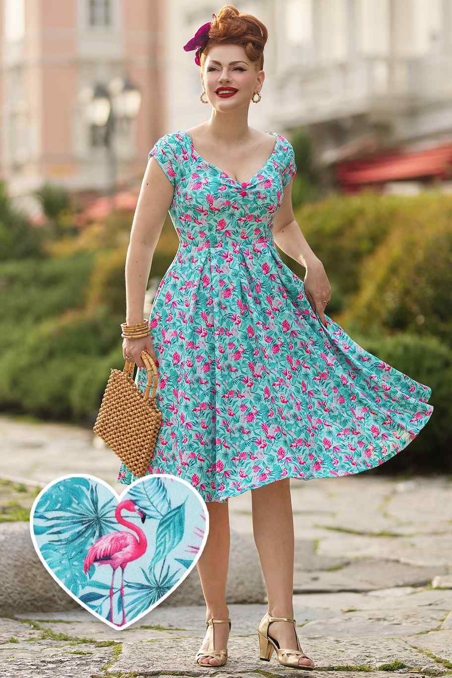 Lily Flamingo Blue Off Shoulder Dress