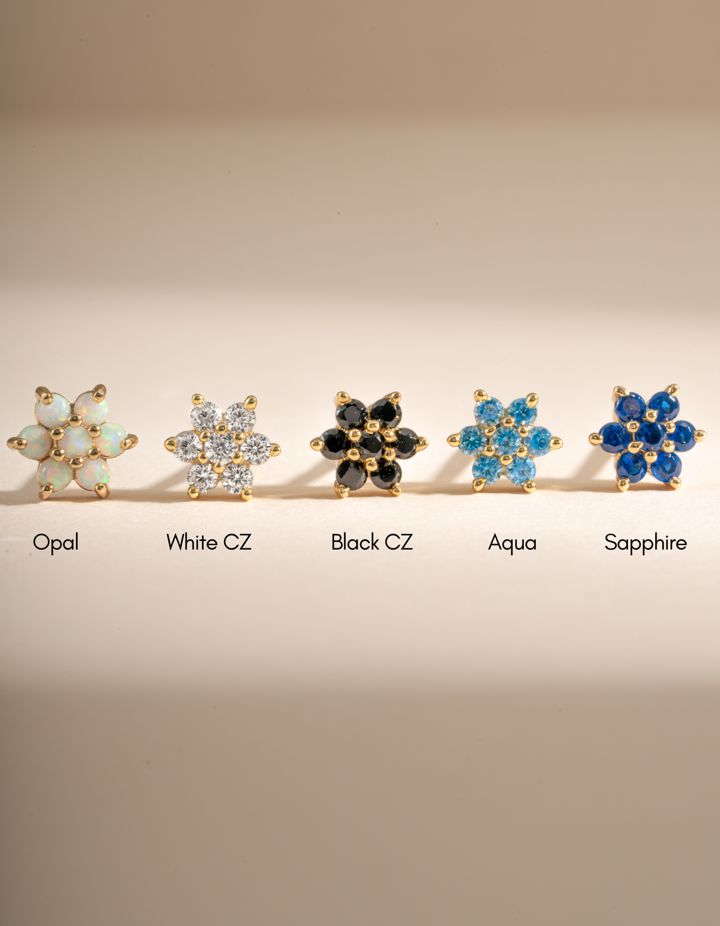 Opal Flower Studs