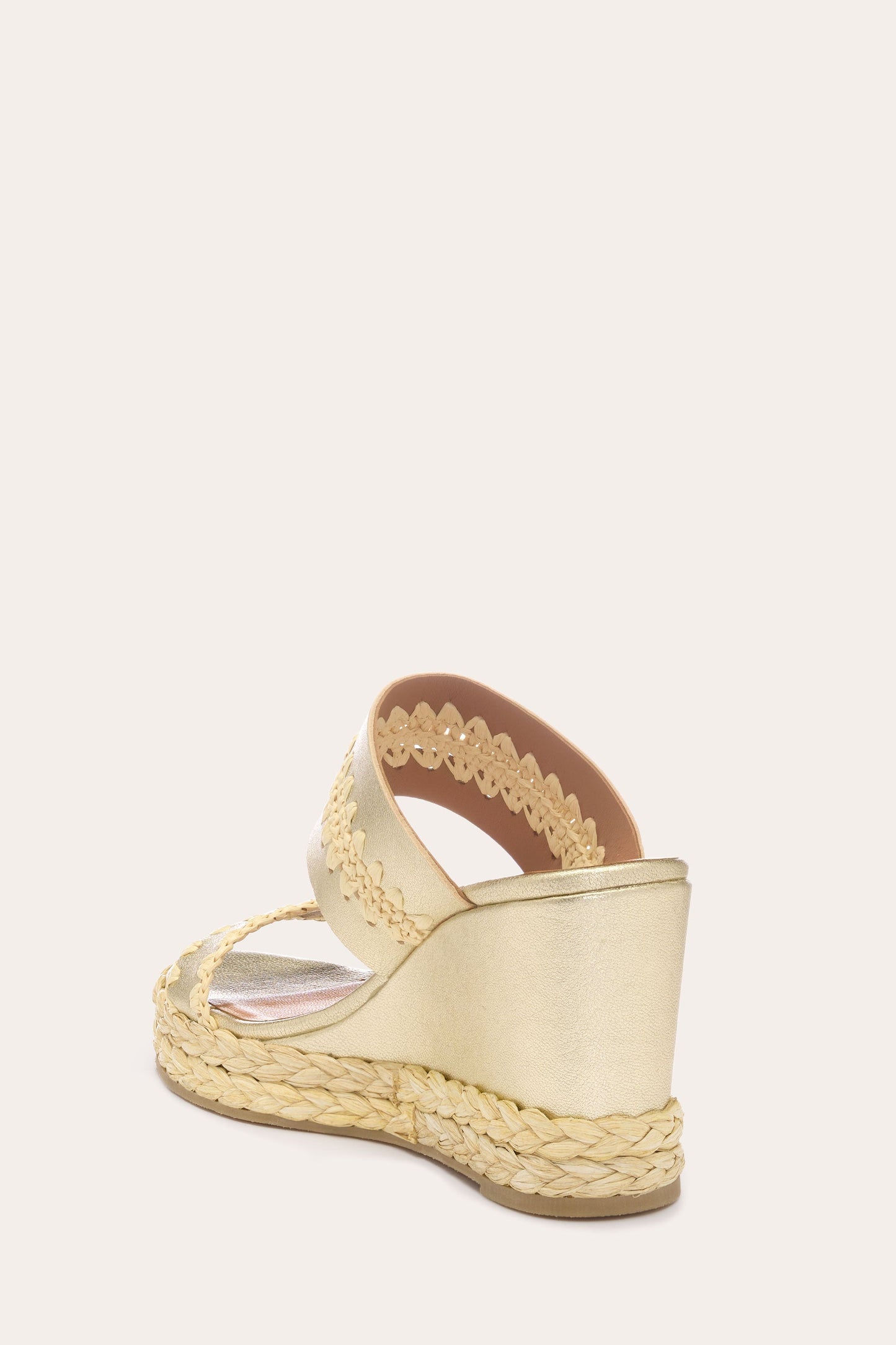 Landyn Crochet Espadrille Wedge | GOLD