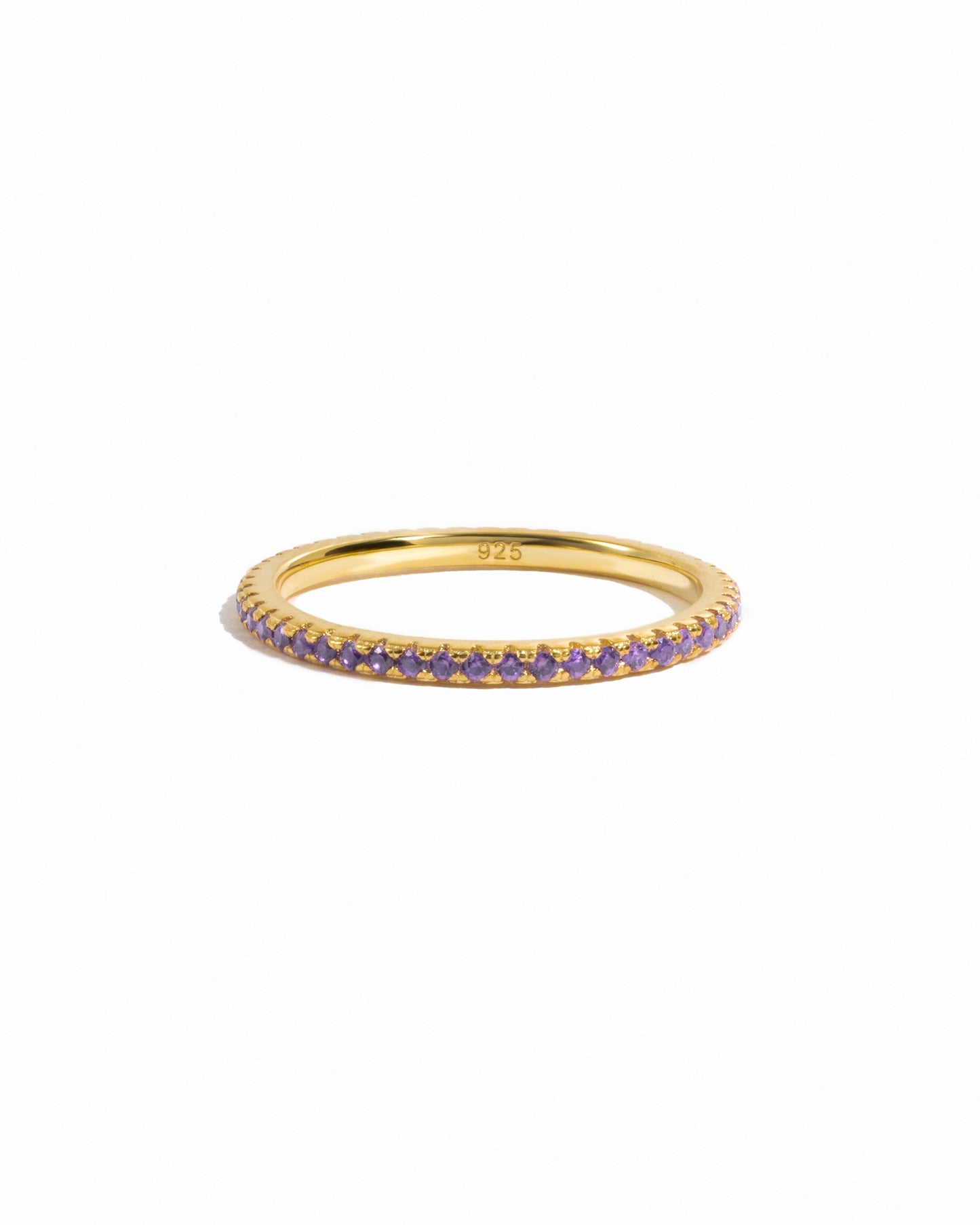 Amethyst Birthstone Eternity Ring