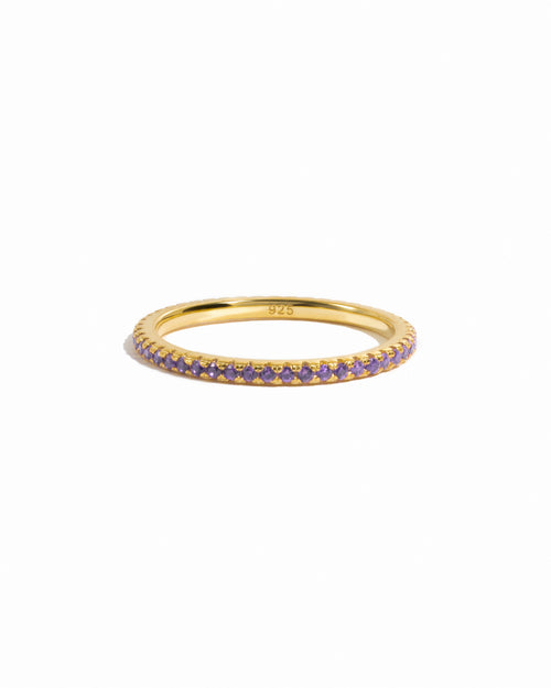 Amethyst Birthstone Eternity Ring