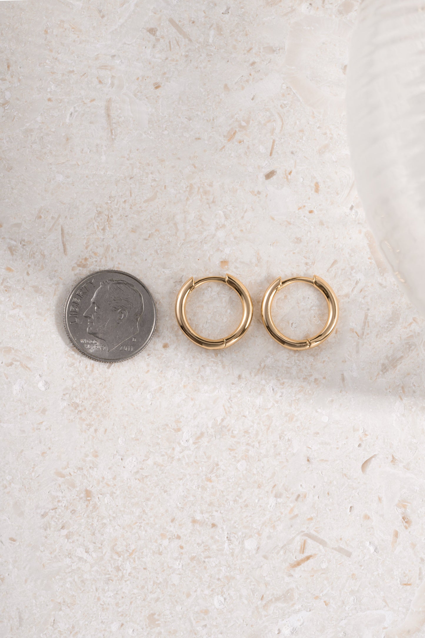 11mm Minimalist Small Hoop Earrings