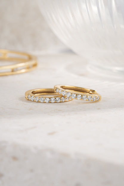 13mm Diamond Huggies (Multiple Sizes Available)
