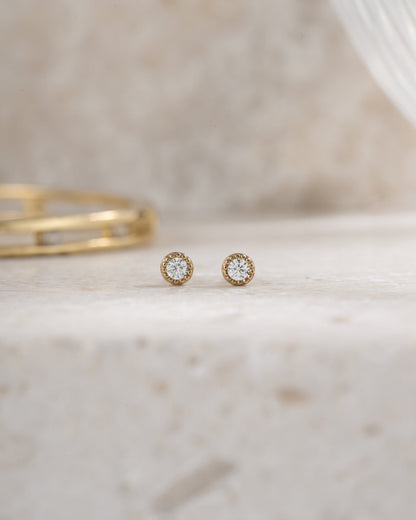 2.5mm Diamond Stud Earrings
