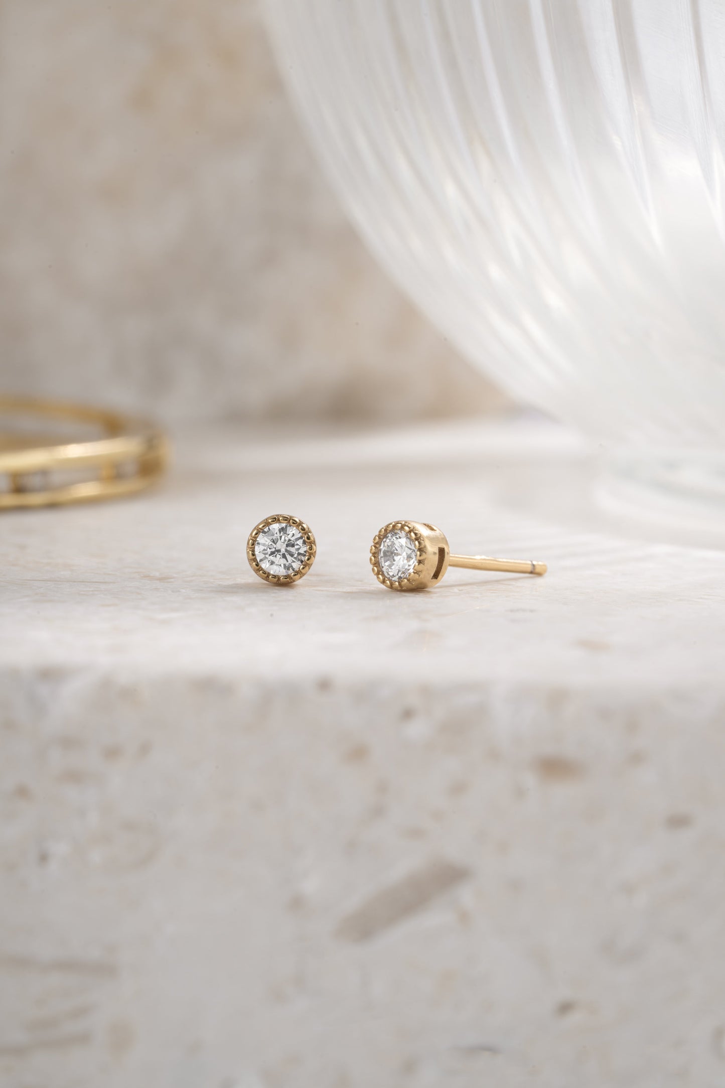 4mm Diamond Stud Earrings