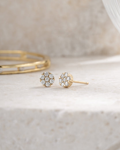 5mm Diamond Cluster Studs