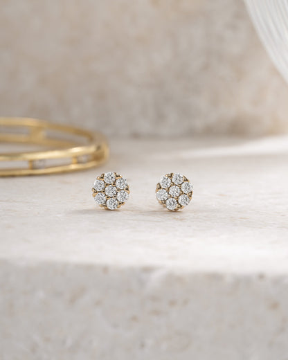 5mm Diamond Cluster Studs