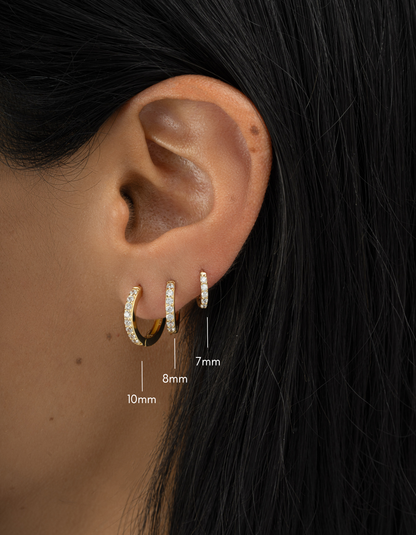 8mm Diamond Huggies (Multiple Sizes Available)