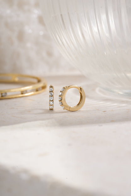7mm Diamond Huggies (Multiple Sizes Available)