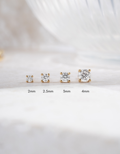 4mm Solitaire Studs