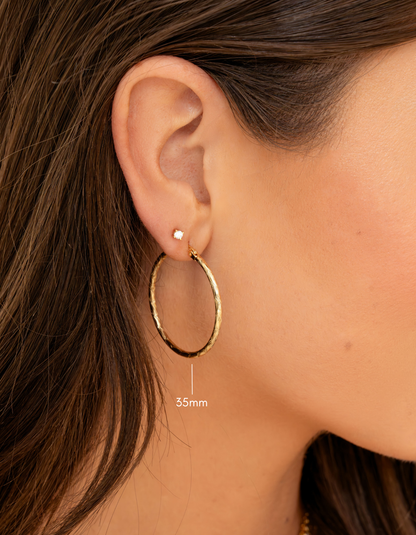 35mm Textured Hoops