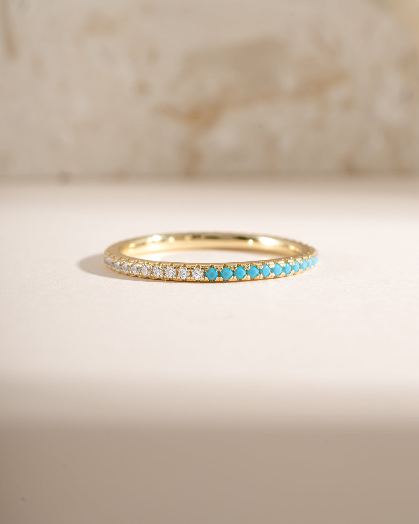 Turquoise & Diamond Eternity Ring