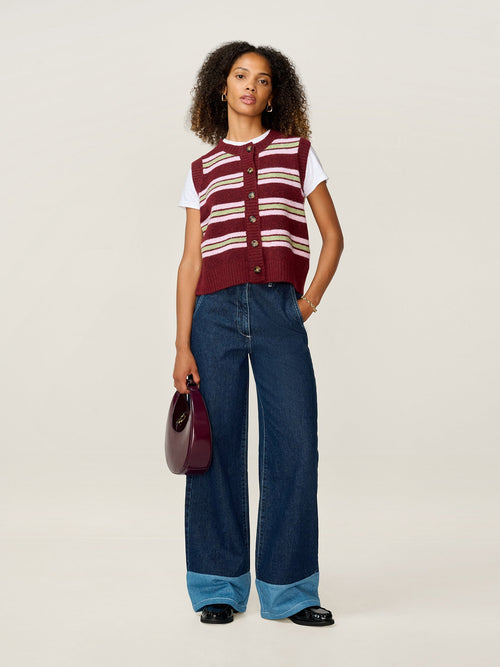 Matilda Stripe Vest in Multi