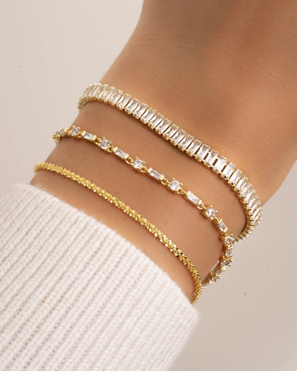 Diamond Cut Rope Chain Bracelet