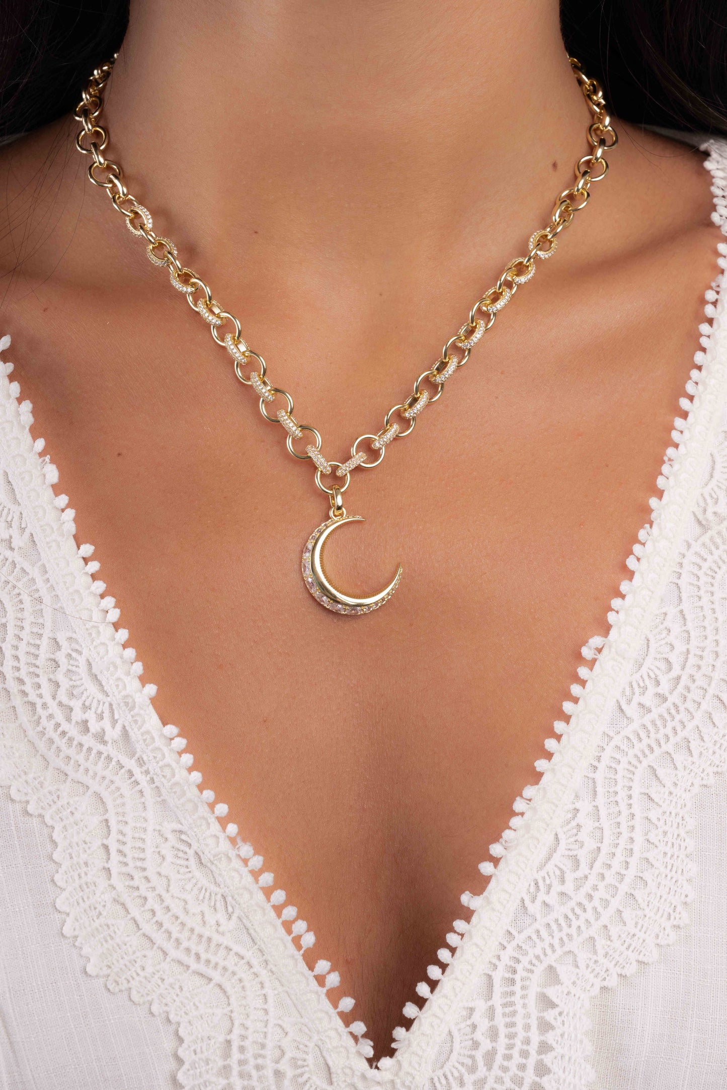 Moon Statement Necklace