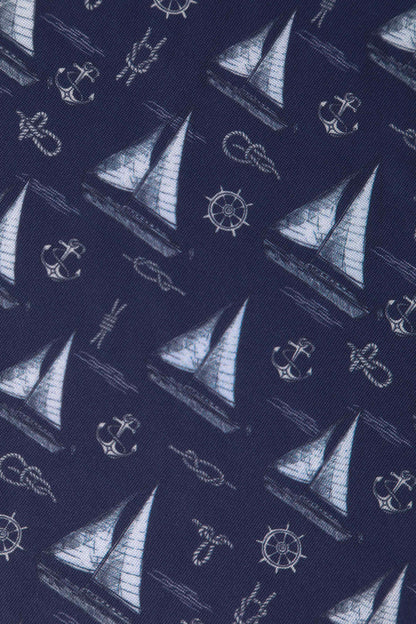 Darlene Nautical Sailboat Off Shoulder Dress
